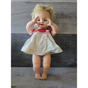 Vtg 18” Baby Magic Doll Deluxe Reading 1966 W Outfit Mouth Moves